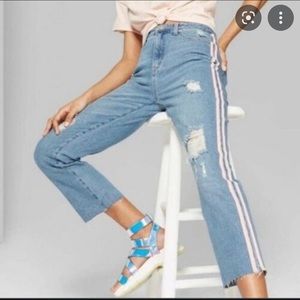 High rise straight leg jeans
